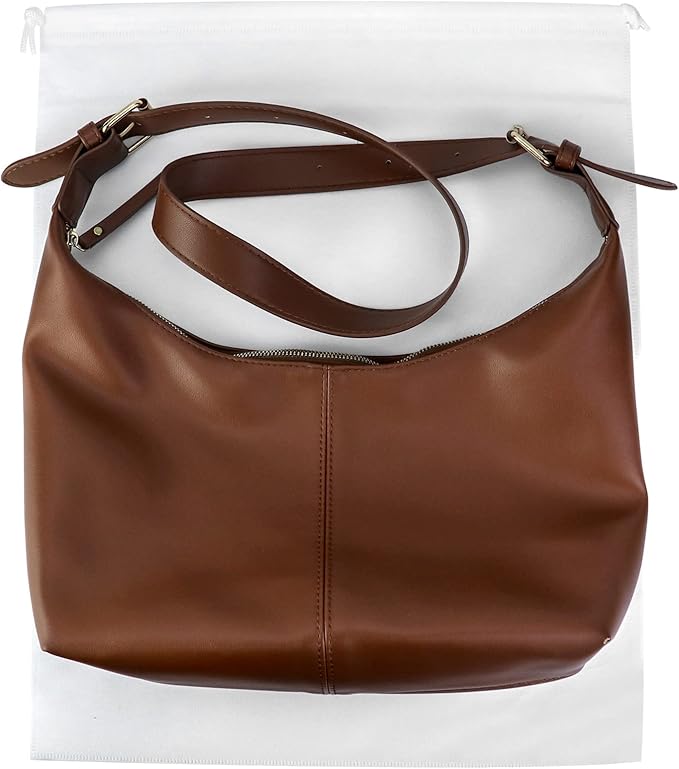 Drawstring Dust Covers, 6 Pcs Breathable Non-woven Fabric Large Cloth Storage Pouch String Bag for Handbags Purses Shoes