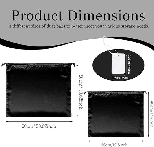 2 Pcs Satin Dust Bags for Handbags