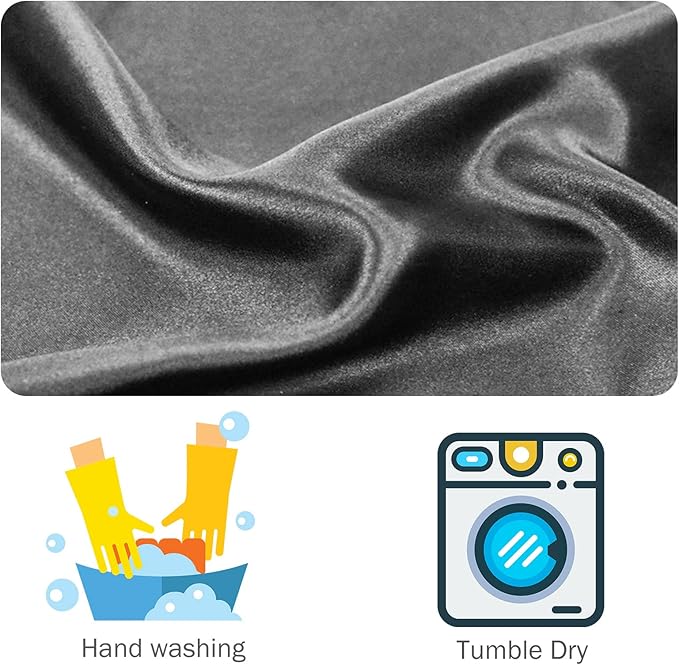 12 Pcs Dust Bags for Purses and Handbags Satin Purse Storage Organizer With Drawstring Closure Handbag Protector (Black)