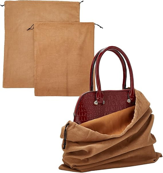 Dustproof Storage Bags with Drawstring Closure, 2-Piece Set – Multi-Purpose Protective Pouches for Handbags, Purses, Shoes, and Boots