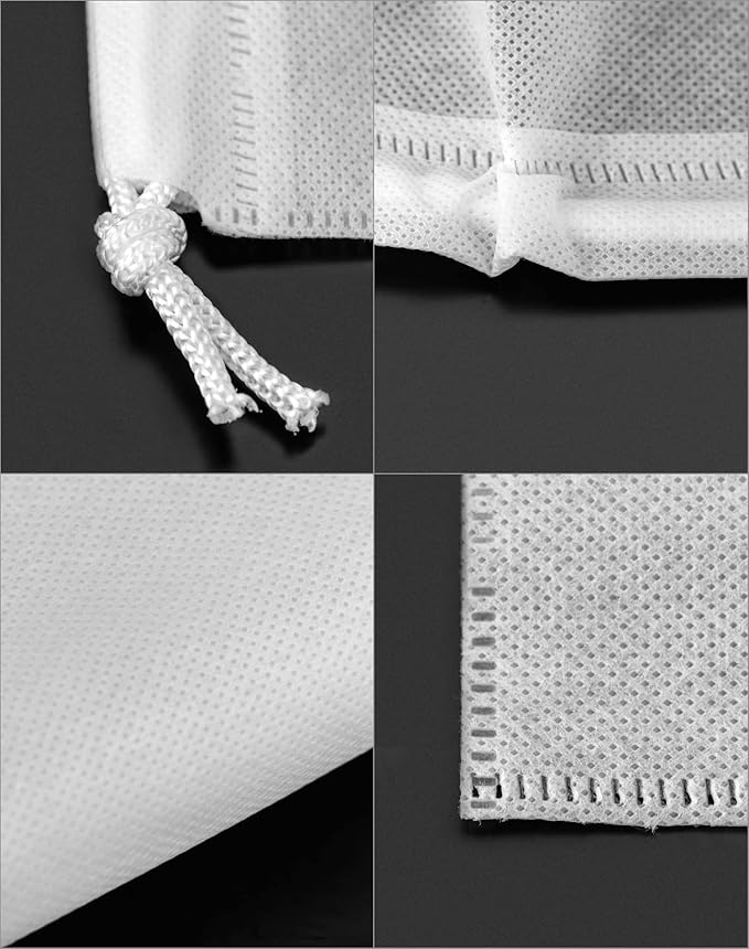 Drawstring Dust Covers, 6 Pcs Breathable Non-woven Fabric Large Cloth Storage Pouch String Bag for Handbags Purses Shoes